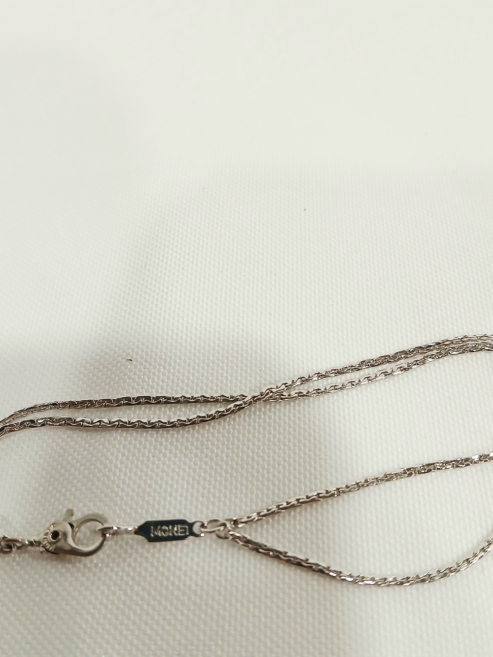 Dainty Vintage Monet Silver-Tone Double Chain Link Bracelet 7" Lobster Claw